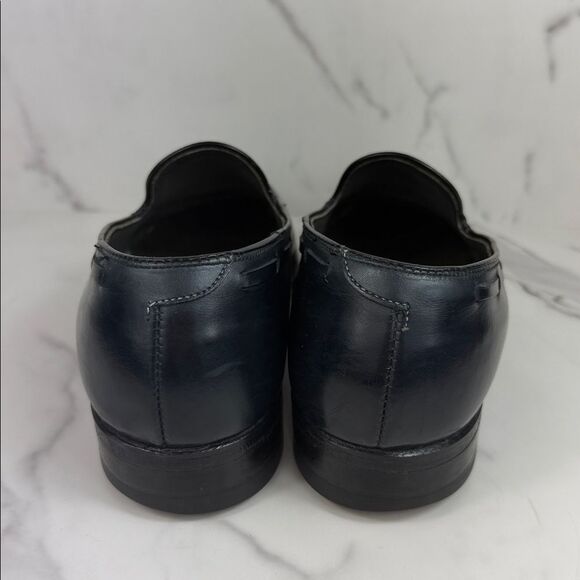 Vintage FootJoy Men’s Leather Tassel Loafers Navy Blue Slip-On Dress 8 D main image 5
